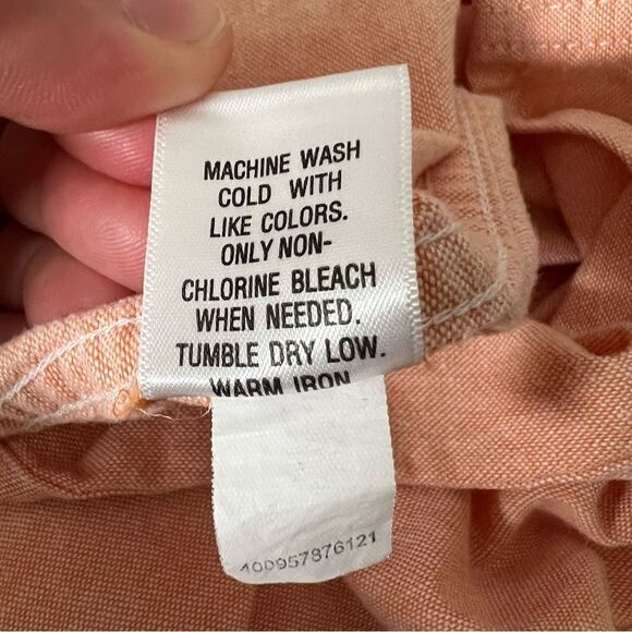 Sonoma Life Style Mens Shirt Medium Salmon Button Down Long Sleeve Cotton Classi - Picture 9 of 11